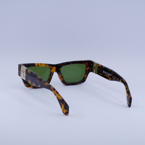 Palm Angels PERI10J MAGNOLIA 6055 Sunglasses Havana Rectangle Frame,Green Lenses - Picture 5 of 9